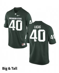 Men's Michigan State Spartans NCAA #40 Collin Lucas Green Authentic Nike Big & Tall Stitched College Football Jersey IC32N01NF